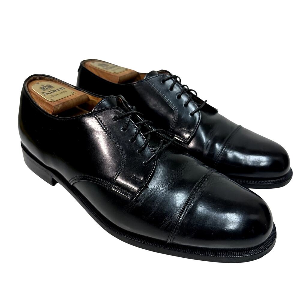 VGUC Rancourt & Co. x Cole Haan Cap Toe Derby Black Calf Made in Maine USA 10 D